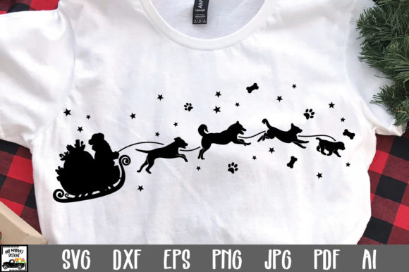 Christmas Dog Sleigh SVG File