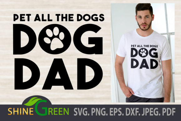 Dog Dad with Paw for Pet Lovers, Men