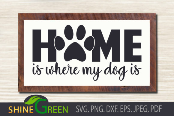 Dog Home with Paws Pets Animals